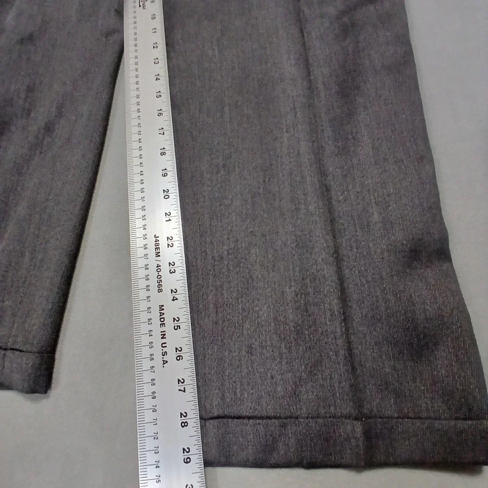 Claiborne Mens Trouser Pleated Dress Pants Cuffed Hem‎ Gray Size 40x30